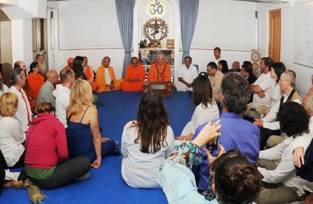 Recepção dos Mestres convidados no Dia Internacional do Yoga