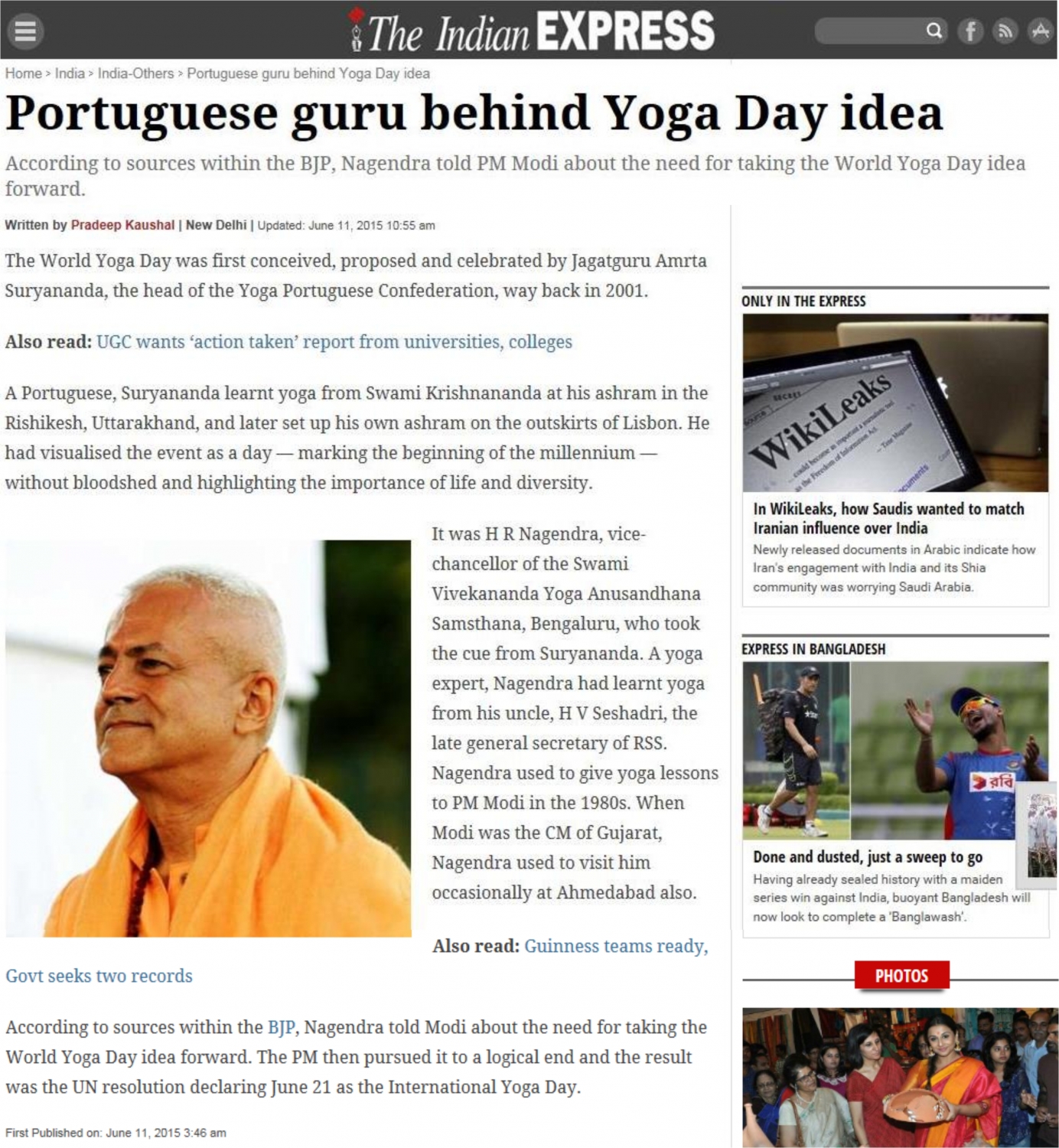 The Indian Express - 2015, June, 11th