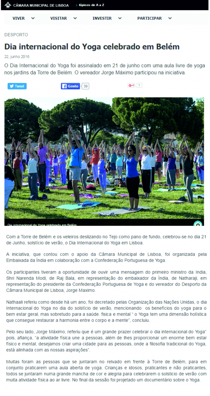 Site da Câmara Municipal de Lisboa - 2016, Junho, 22