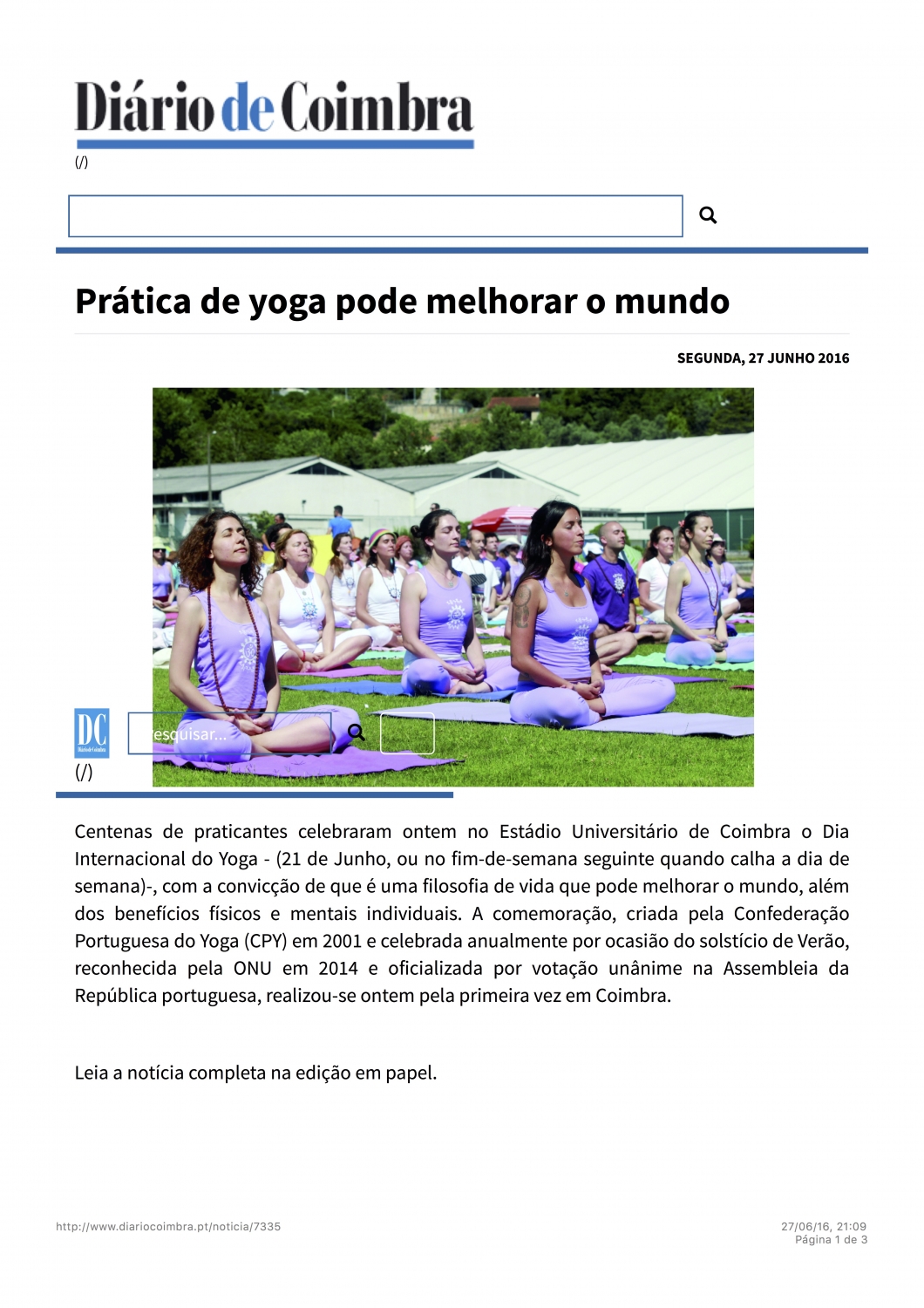 Diário de Coimbra - 2016, Junho, 27