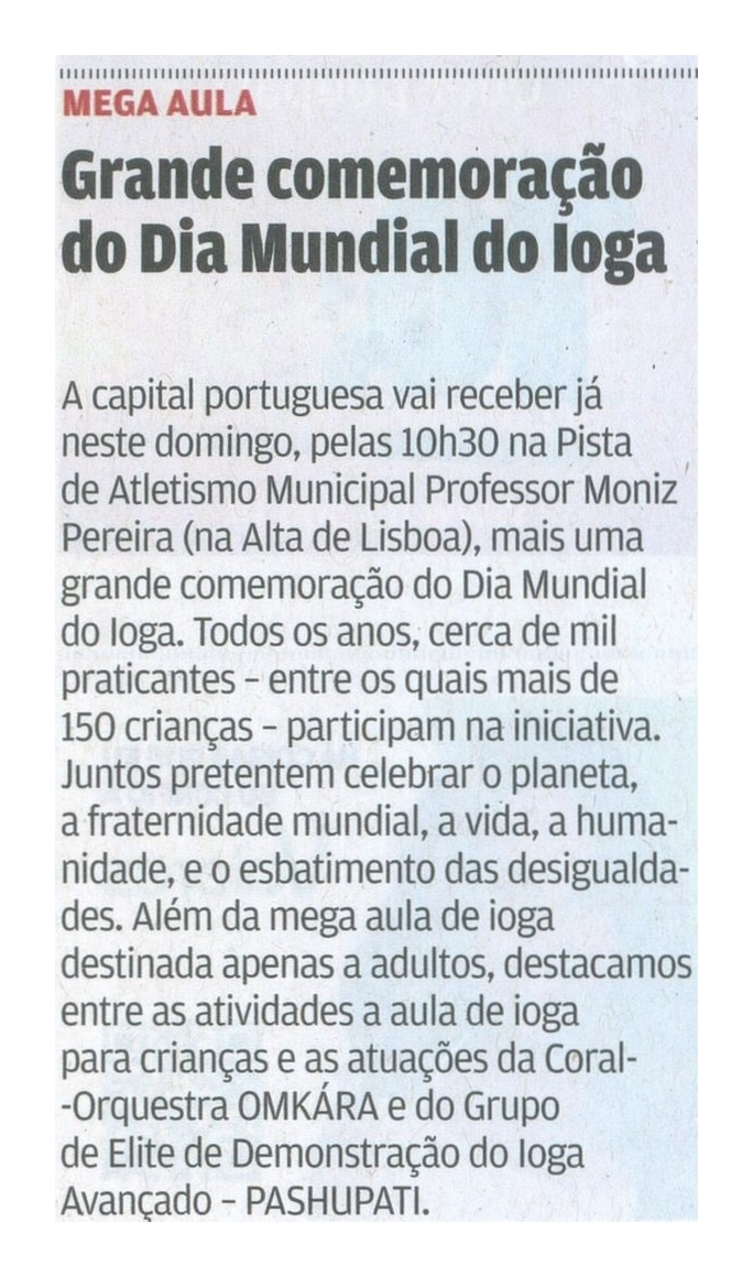 Imprensa - Dia Mundial do yoga 2013